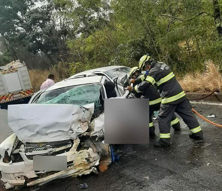 Acidente com vitima fatal na GO-220 (Foto: Corpo de Bombeiros Militar)