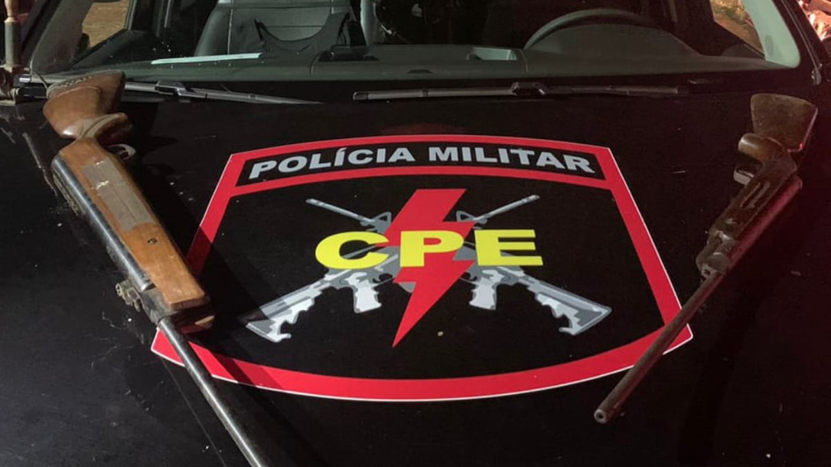 Suspeito de matar cães com tiros de espingarda de pressão é preso em Jataí (Foto: Divulgação - PM)