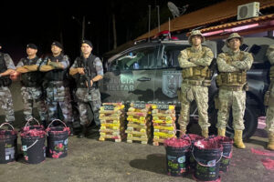 Cães farejadores ajudam PM a encontrar 100 kg de maconha em Cachoeira Alta