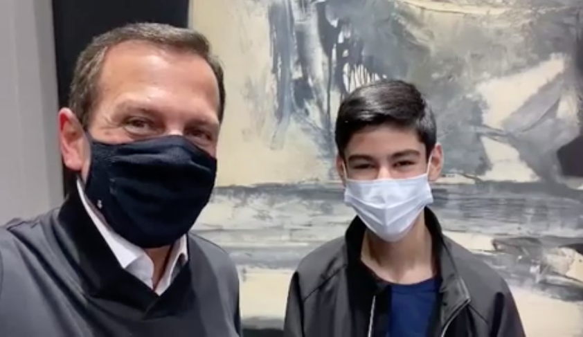 Filho de Bruno Covas vai fazer estágio no governo de SP a convite de Doria (Reprodução)