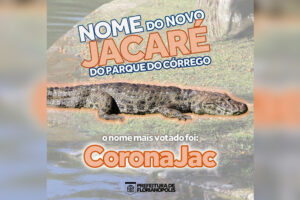 Nome vem da junção do nome da vacina fabricada pelo Instituto Butantan e da fala do Bolsonaro sobre virar jacaré ao tomar vacina