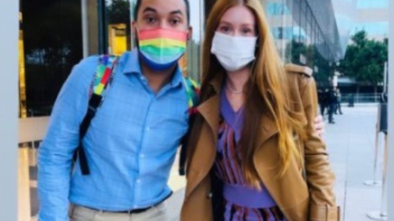 Marina Ruy Barbosa encontra Gil do Vigor: 'Muito feliz de te conhecer'