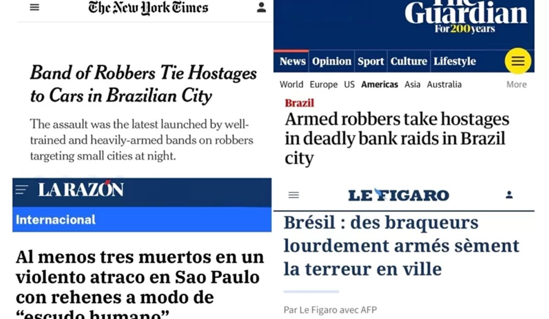 Madrugada de caos em Araçatuba repercute na imprensa estrangeira: 'Terror'