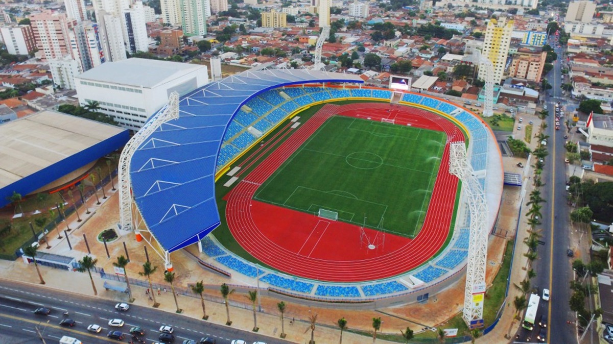 Estádio Olímpico em foto do alto