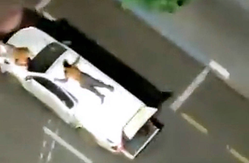 Moradores de Araçatuba foram feitos reféns após ataque a bancos na madrugada desta segunda-feira (30) - @yurimacri no Twitter