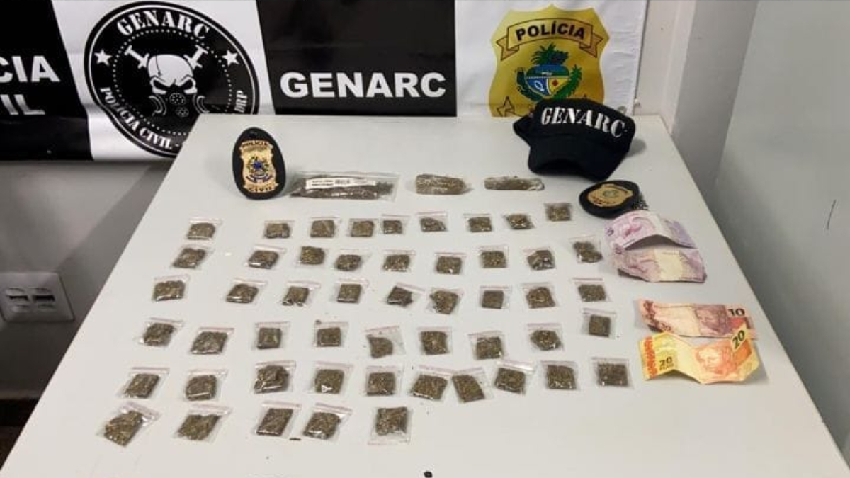 Preso suspeito de traficar maconha em frente à escola em Águas Lindas de Goiás