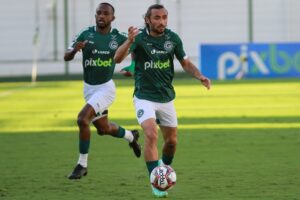 Apodi e Diego durante partida contra o Sampaio Corrêa