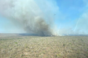 Parque Águas do Paraíso está fechado devido incêndio na região da Chapada dos Veadeiros