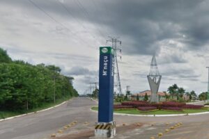 Trevo da cidade de Minaçu.