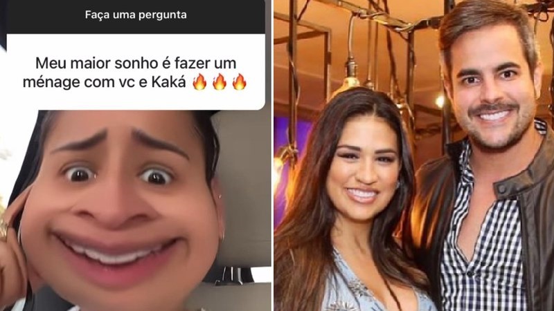 Cantora usou do bom humor para responder internautas. Simone rebate fã que sonha em fazer sexo a três com ela e o marido Kaká Diniz Simaria