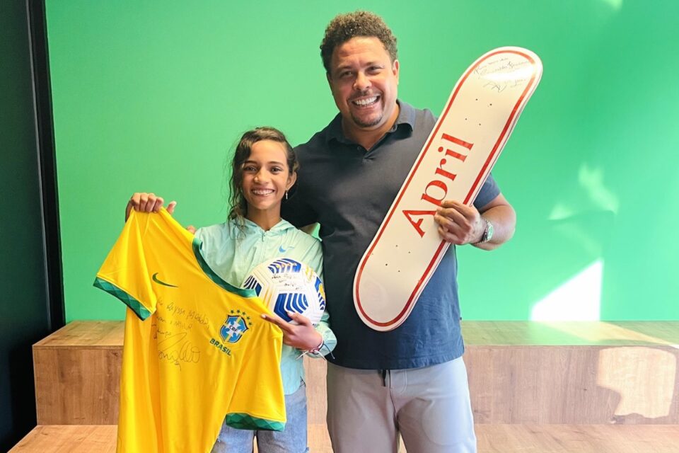 Imagem que ilustra a matéria Ronaldo e Rayssa Leal se encontram em São Paulo: ‘Fenômeno de talento e simpatia’