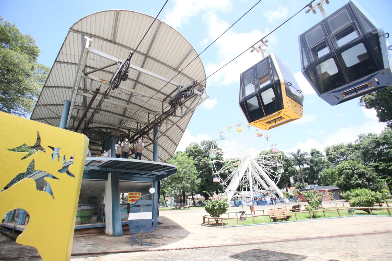 Estrutura do bondinho - Teleférico do Parque Mutirama passará por reforma após 4 anos sem funcionar. Licitação para obras devem ocorrer ainda em 2021