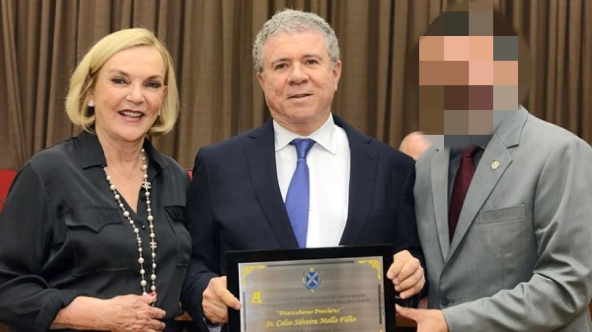 Empresário Celso Silveira Mello Filho e a esposa Maria Luiza Meneghel,
