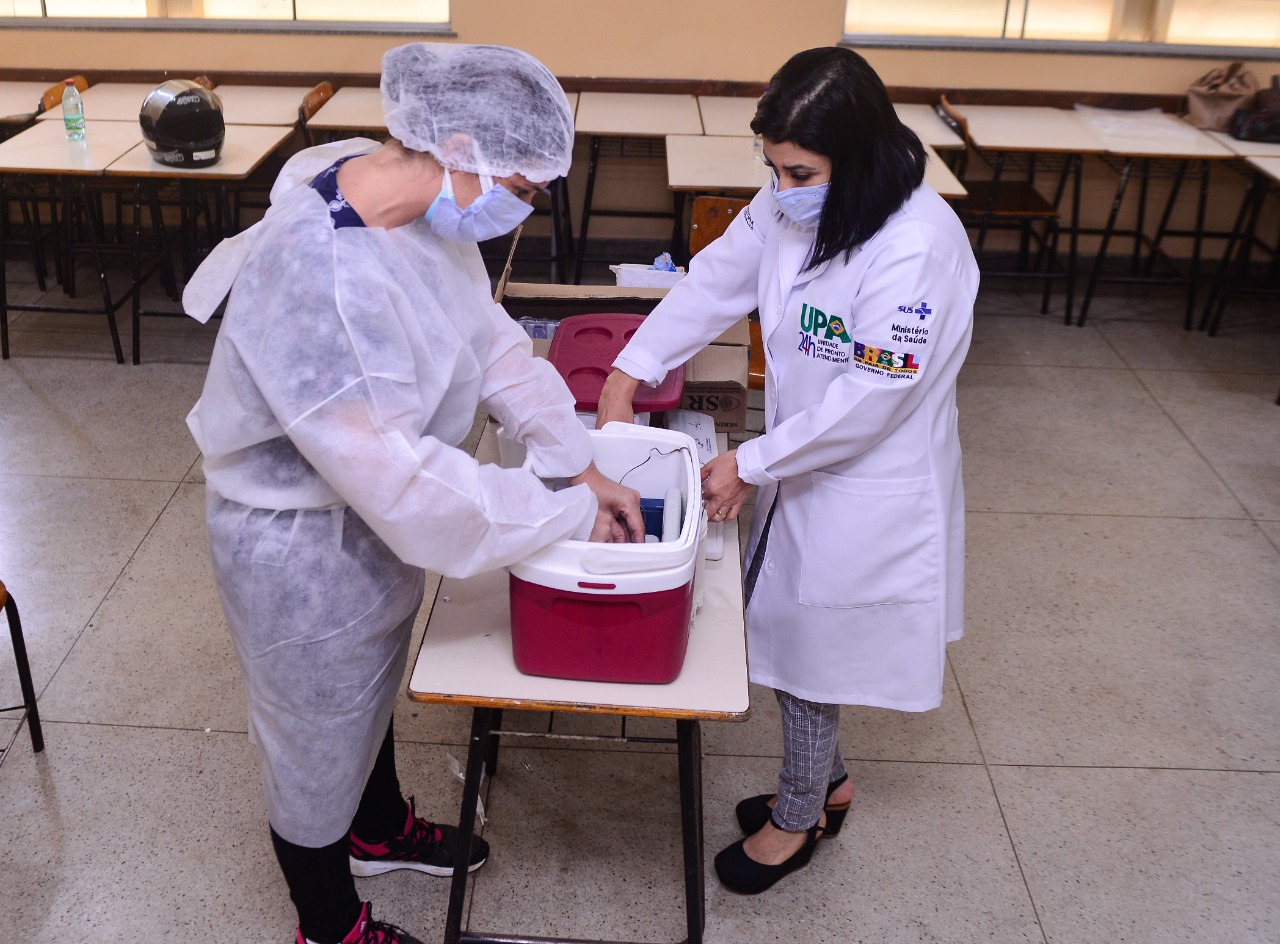 Goiânia tem 80 pontos de vacinação contra Covid nesta segunda (27). O atendimento ocorre das 8h às 17h, com ou sem agendamento. (Foto: Jucimar de Sousa/Mais Goiás)