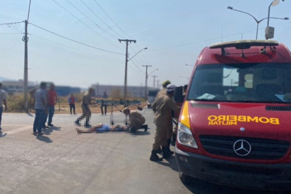 Motociclista fica gravemente ferido após colisão em cruzamento de Goianésia