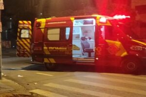 Motociclista sofre fraturas no braço e perna após cair de moto na GO-506, em Catalão (Foto: Corpo de Bombeiros)