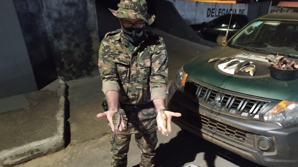 Polícia apreende 16 quilos de peixes em bloqueio na região da Serra da Mesa