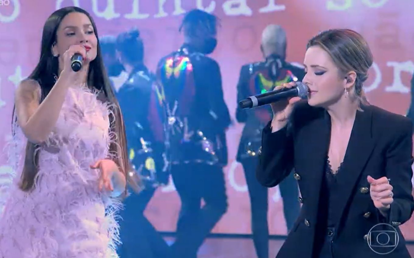 Juliette canta com Sandy no 'Domingão com Huck'