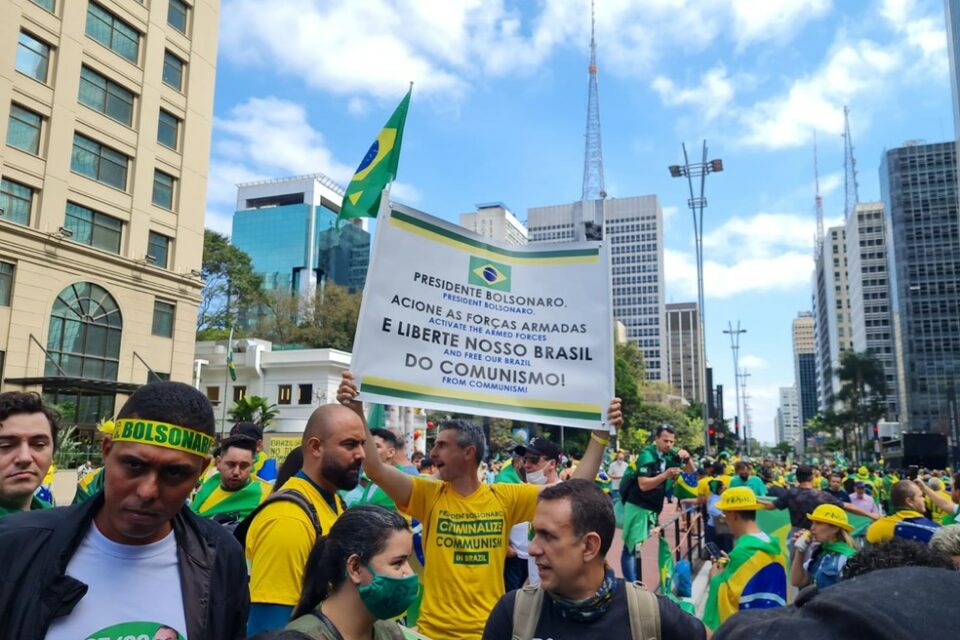 Manifestantes em SP