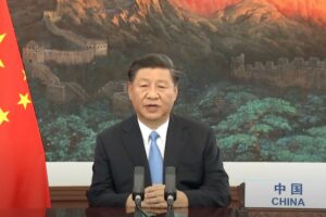 Presidente da China, Xi Jinping, fala durante assembleia geral da ONU nesta terça-feira (22). Foto: Reprodução/ United Nations/ You Tube