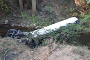 Um homem de 57 anos morreu depois de capotar o caminhão que conduzia na BR-153 e ser atacado por abelhas, na cidade de São Luiz do Norte. (Foto: reprodução/TV Anhanguera)