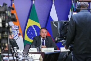 Bolsonaro em reunião sobre o Brics