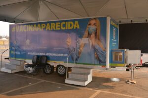 Trailer da vacinação de Aparecida de Goiânia