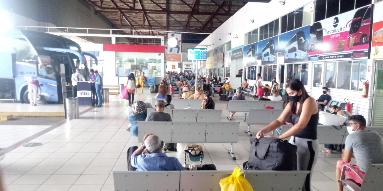 Fluxo de passageiro no terminal Fluxo de passageiros na rodoviária de Goiânia é 20% menor do que em 2019 (Foto: Divulgação/ Assessoria Rodoviária de Goiânia)