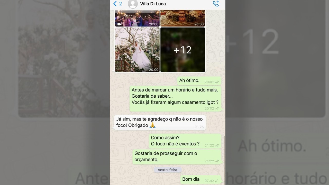 Casal denuncia espaço por homofobia e recusa em fazer casamento LGBTQI em Aparecida de Goiânia (Foto: Reprodução)