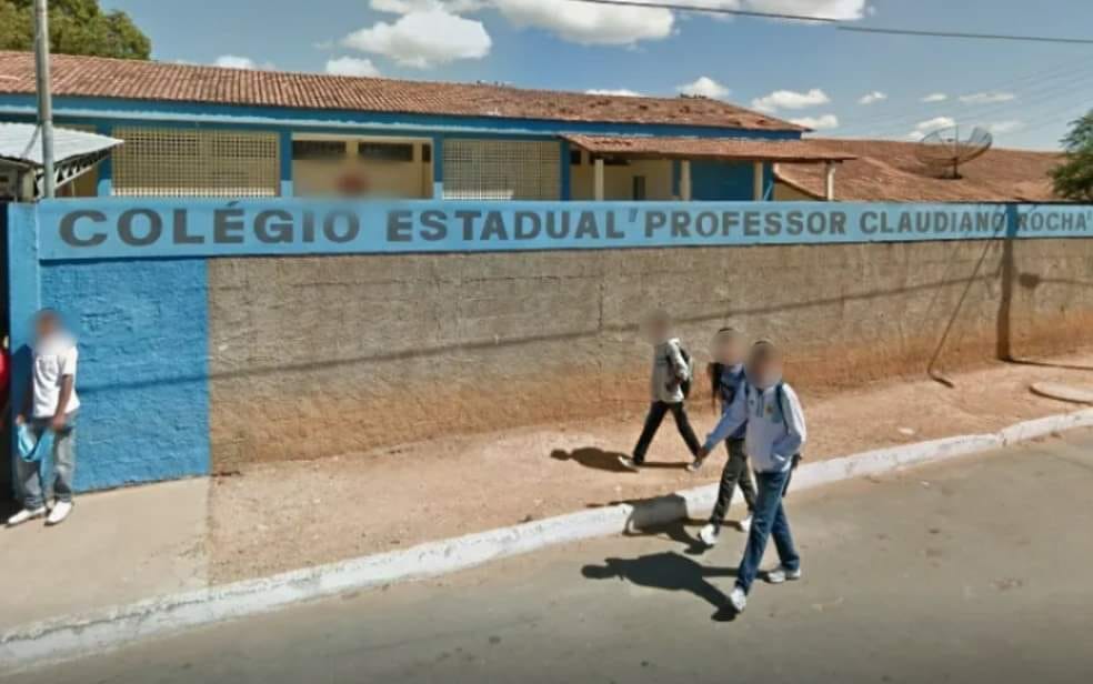 Uma mulher de 53 anos foi agredida durante assalto no Colégio Estadual Claudiano Rocha, em Formosa, no Entorno do Distrito Federal. (Foto: Google Street View)