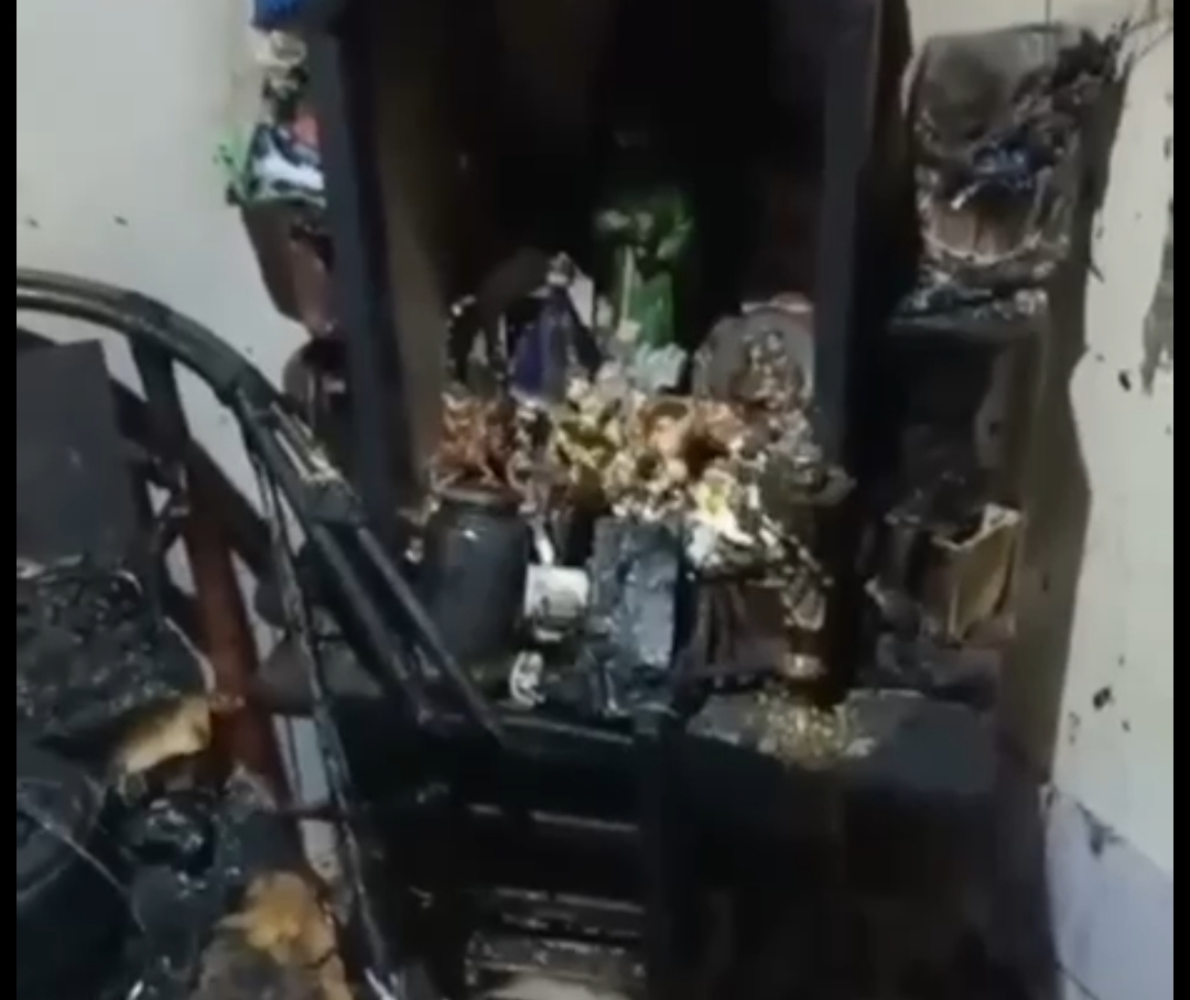 Uma idosa de 61 anos teve o corpo queimado após incêndio em uma residência na Vila Monticelli, região Norte de Goiânia.(Foto: Leitor Mais Goiás)