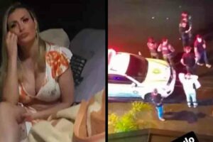 Thiago Lopes apareceu na 'Gruta Azul', casa de show para maiores em Porto Alegre. Ex-marido chama polícia e tira Andressa Urach de boate