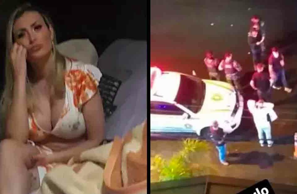 Thiago Lopes apareceu na 'Gruta Azul', casa de show para maiores em Porto Alegre. Ex-marido chama polícia e tira Andressa Urach de boate