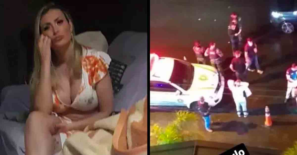 Thiago Lopes apareceu na 'Gruta Azul', casa de show para maiores em Porto Alegre. Ex-marido chama polícia e tira Andressa Urach de boate