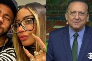 Rafaella Santos fez referência a áudio vazado no jogo anterior. Irmã de Neymar volta a alfinetar Galvão Bueno: "Microfone desligado"
