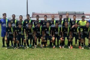 Jogadores do time sub-15 do Brisas FC