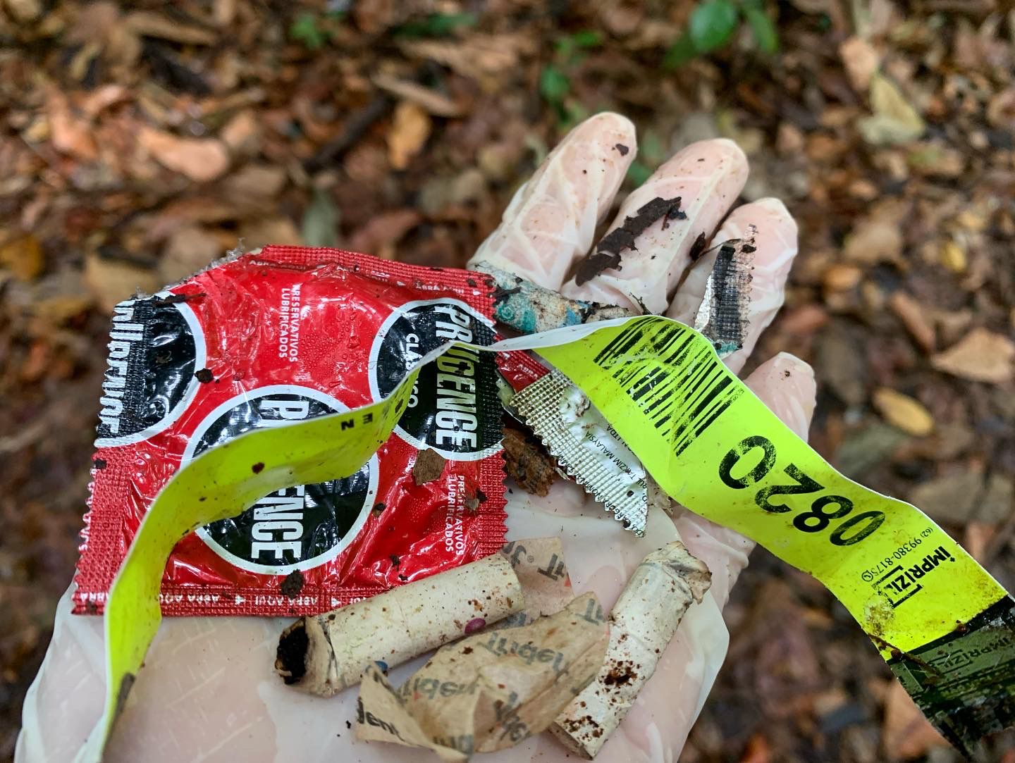 Prefeitura retira mais de 300 kg de lixo entre preservativos e garrafas plásticas no Bosque dos Buritis