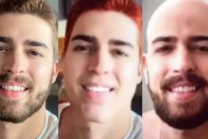 Cartaz simula possível disfarce de estudante acusado de abusar das irmãs de 3 e 9 anos (Foto: Divulgação)