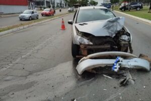 Acidente de trânsito no setor Santos Dumont, em Goiânia (Foto: Polícia Civil)