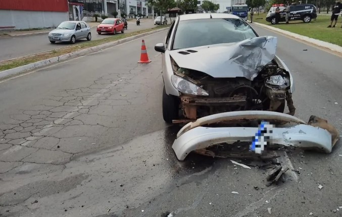 Acidente de trânsito no setor Santos Dumont, em Goiânia (Foto: Polícia Civil)