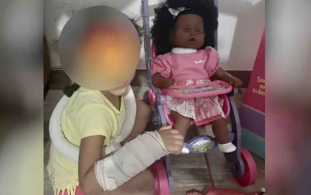 Criança teve alta do HUGOL e está sob guarda da avó (Foto: Divuglação - Polícia Civil)