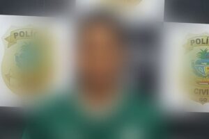 Imagem borrada com a foto do suspeito