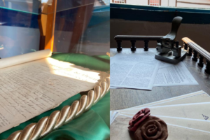 Documentos em exposição. (Foto: Diego Leonel)