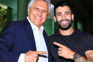 Caiado discute retomada de eventos com cantor Gusttavo Lima