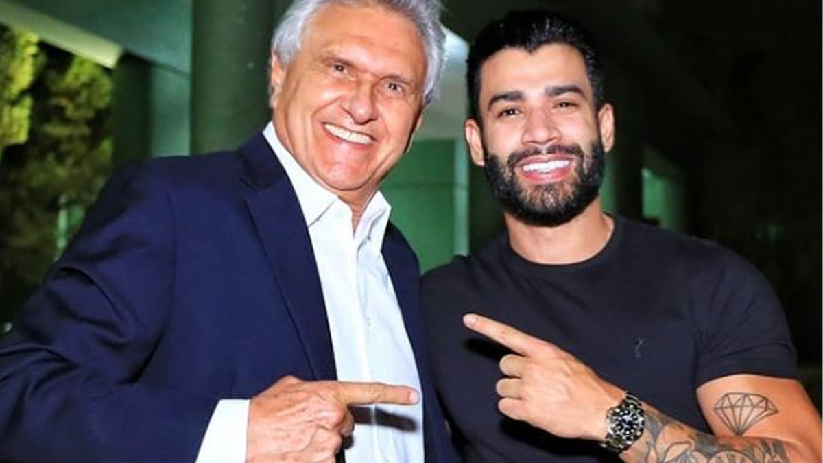 Caiado discute retomada de eventos com cantor Gusttavo Lima