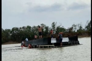 Barco-hotel com turistas goianos naufragou no Pantanal