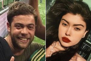 O empresário André Aranha, 44, (à esq.), é acusado de estupro de vulnerável pela promotora de eventos Mariana Ferrer, 25 - Reprodução