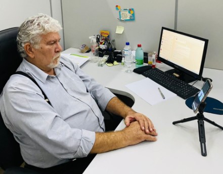 Secretário de Meio Ambiente de Trindade, Roberto Badur, participa de reunião virtual do Comitê da Bacia do Rio dos Bois.