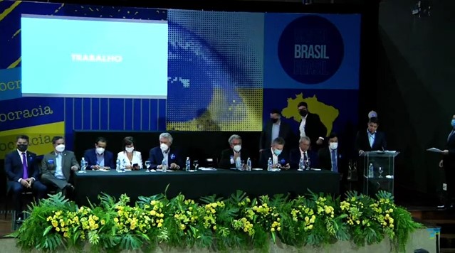 Convenção do DEM aprova fusão com PSL (Foto: Youtube)