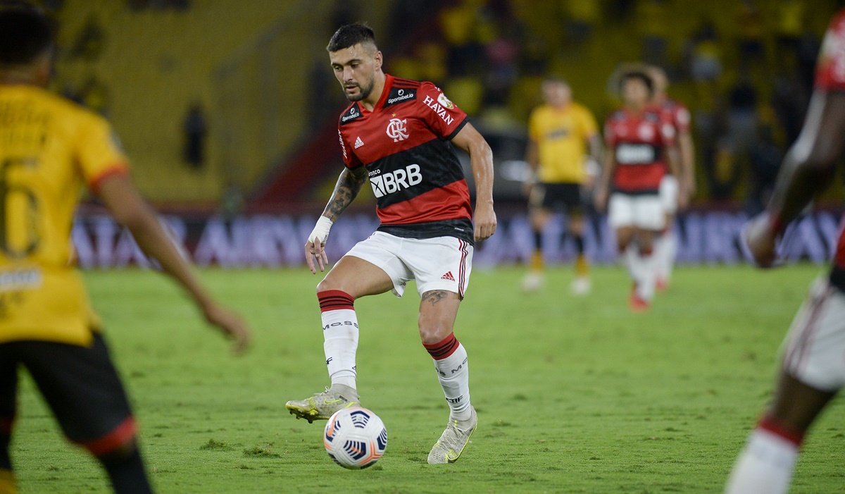 Arrascaeta em jogo pela Libertadores no Flamengo